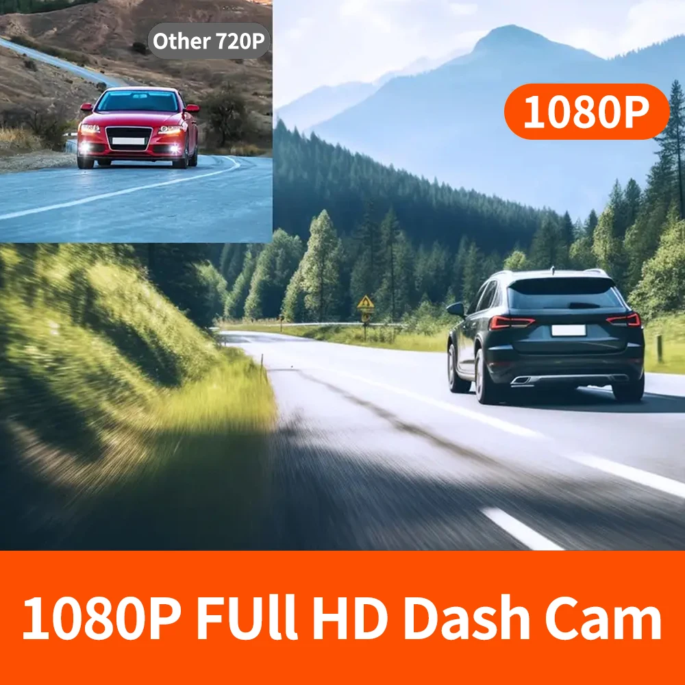 3 Cameras Dash Cam 1080P Front and Rear View Camera Night Vision Parking Monitor Car DVR 3way Car Video Recorder With Gift