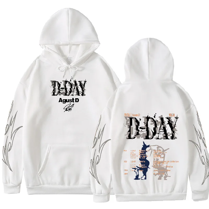 2023 Kpop D-DAY TOUR MERCH Men/Women Hoodie Long Sleeve Loose Casual Sweatshirt Couple Style Unisex Streetwear Top