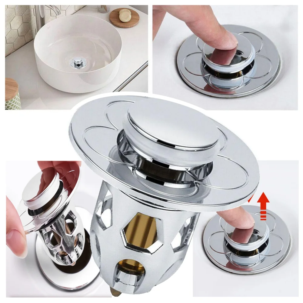 1Pcs Pop-Up shower Drain Cover Bathroom Hair Catcher Anti-clog Pipe Drainage Stopper Anti-odor Floor Drain Filter
