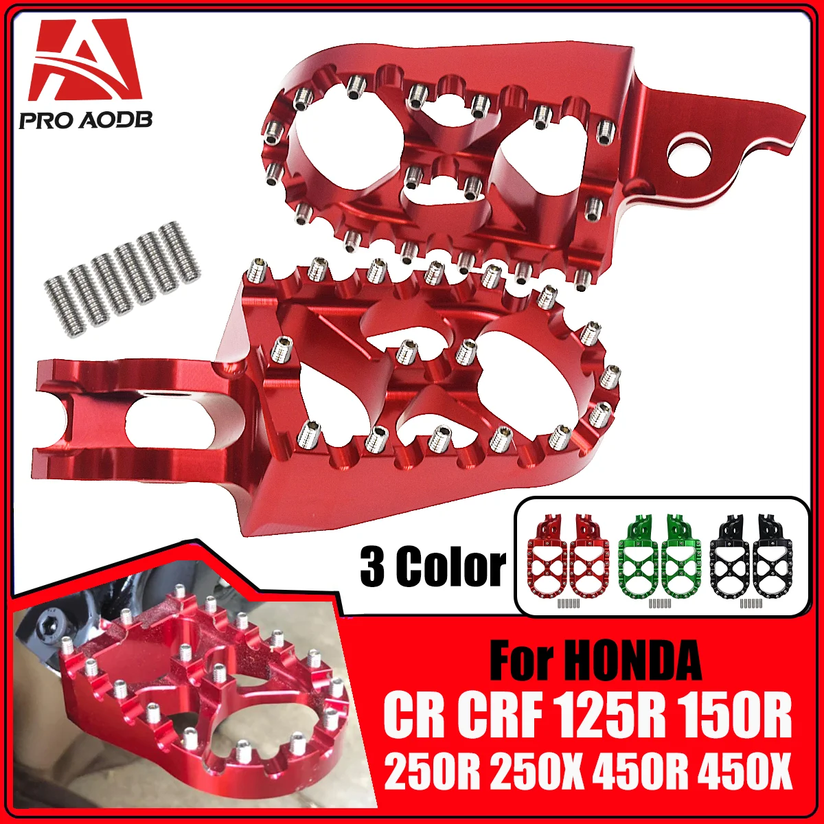 

CNC FootRest Footpegs Foot Pegs Pedals For HONDA CRF250X CRF450R CRF250RX CRF CR125R CR250R CRF150R CRF250R 150 250 450 R X RX