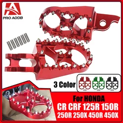 CNC FootRest Footpegs Foot Pegs Pedals For HONDA CRF250X CRF450R CRF250RX CRF CR125R CR250R CRF150R CRF250R 150 250 450 R X RX