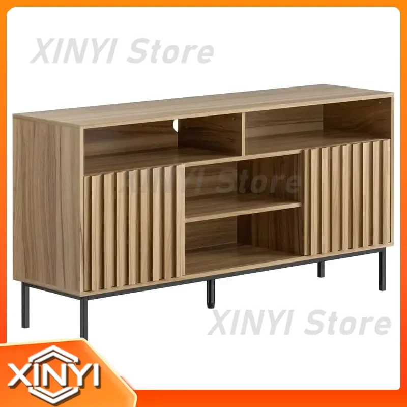 Mid Century Wood Modern TV Stand Cabinet for 50/55/60/65 Inch TVs for Living Room TV Media Console Cabinet