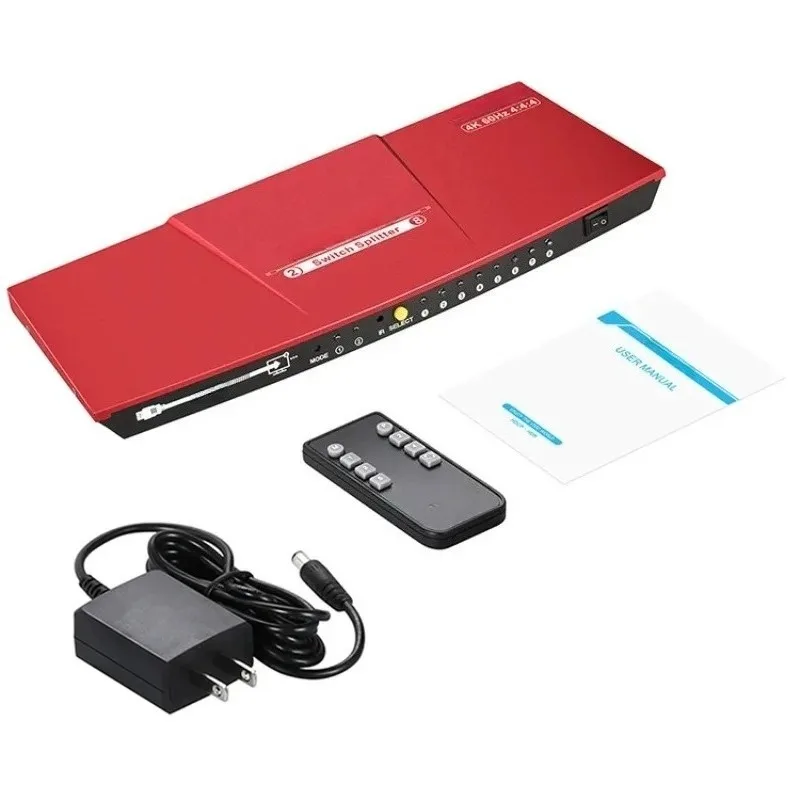2 in 8 Out Divisor Splitter 4k HDR EDID 4K60Hz Home Audio Video & Accessories Amplifier Split
