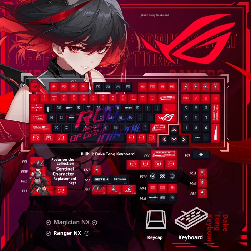 

Mifuny Anime Keycaps Cherry R4 Profile Keycap Custom Gaming Pbt Key Caps For Rog Mx Switch Mechanical Keyboard Gaming Accessorie