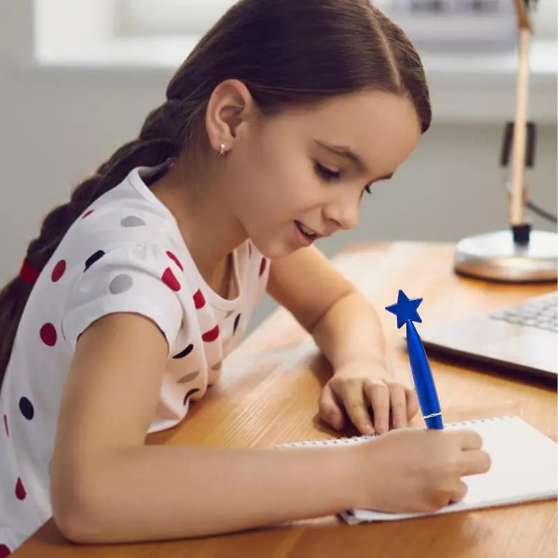 Penna Twist penna a sfera a forma di stella Kawaii penne a forma di stella carina con flusso di inchiostro liscio e colori vivaci per la scuola degli uffici