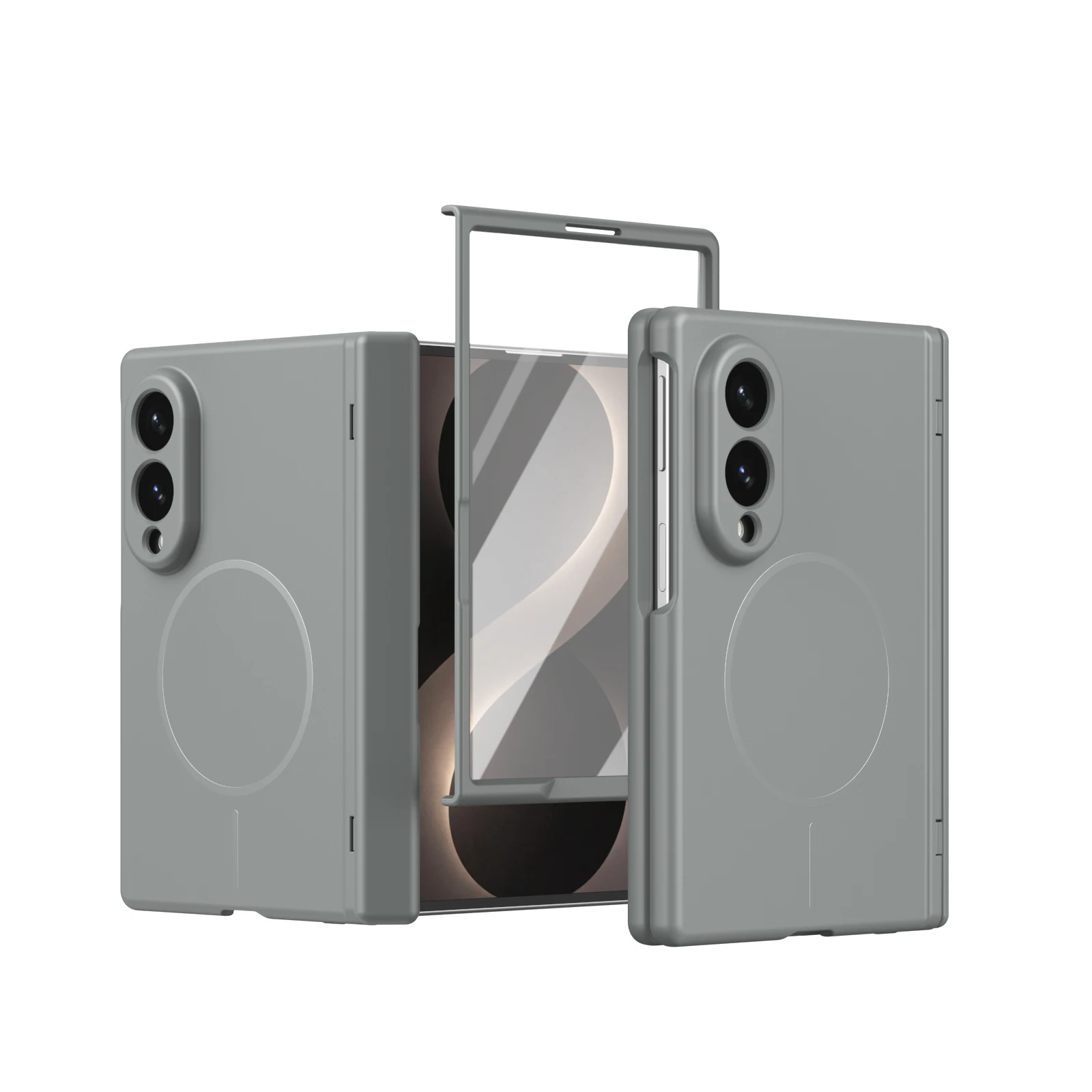 Hinge Protective Magnetic Shockproof Phone Case for Samsung Galaxy Z Fold 8 7 6 5 4 3 5G for Magsafe Fold8 Ultra Frosted Cover