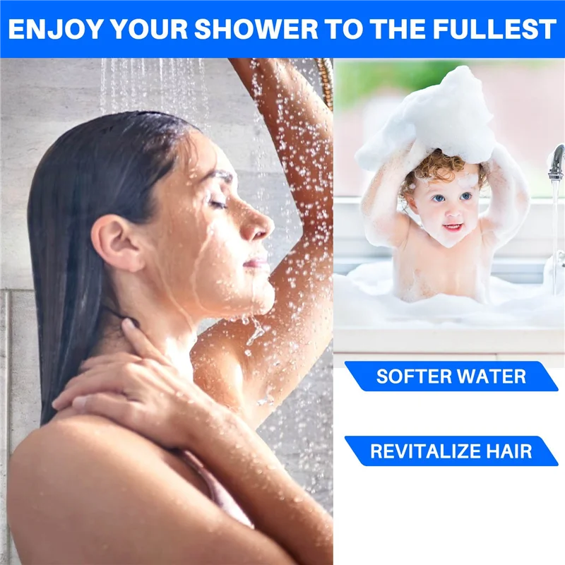 

B28C-60Pcs Сменный душевой фильтр для жесткой воды - Высокопроизводительный фильтр для душа для удаления хлора и фтора