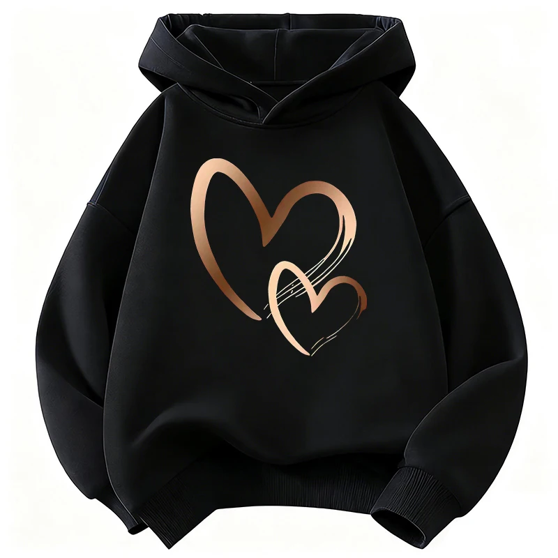 Modische Mädchen-Sweatshirts mit Herzdesign, Niedliche Kapuzenpullover für Jungen und Mädchen, Frühling Casual Hoodies