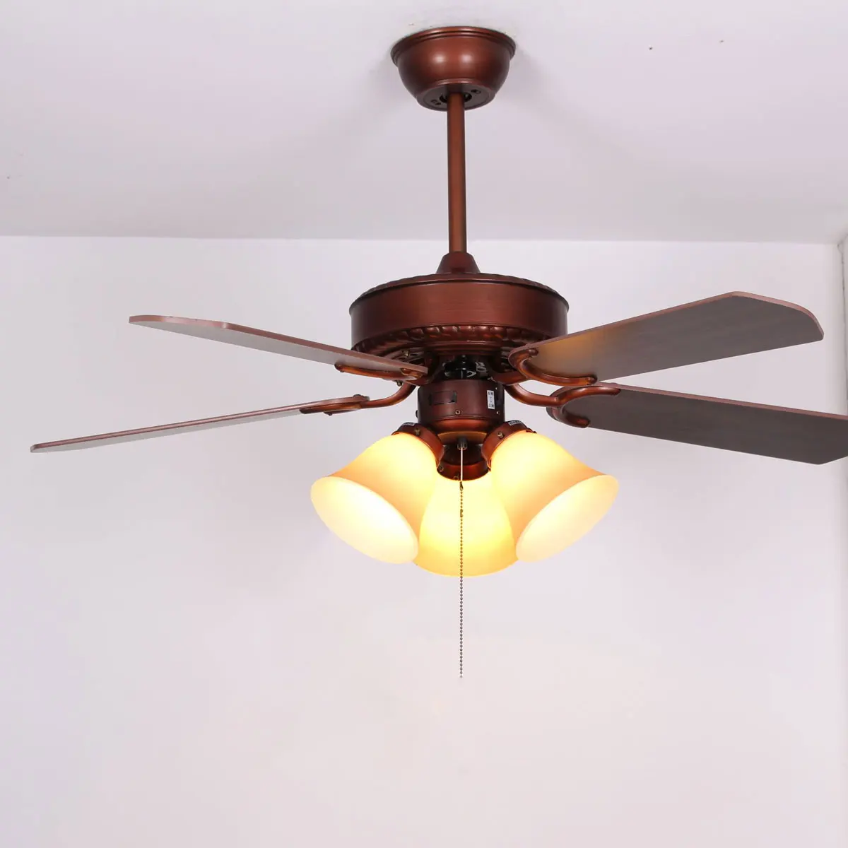 

2 Pcs Ceiling Fan Pull Chain 3 Speed Adjustable Vintage Light Cord for Wall Table Floor Bedside Lamps Control Chain Lamp