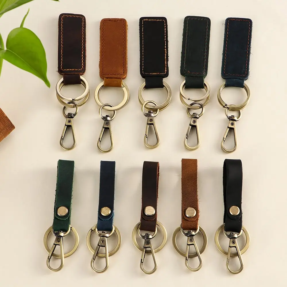 New Fashion Friendship Gift Accessories Leather Keychain Car Key Ring Bag Pendant