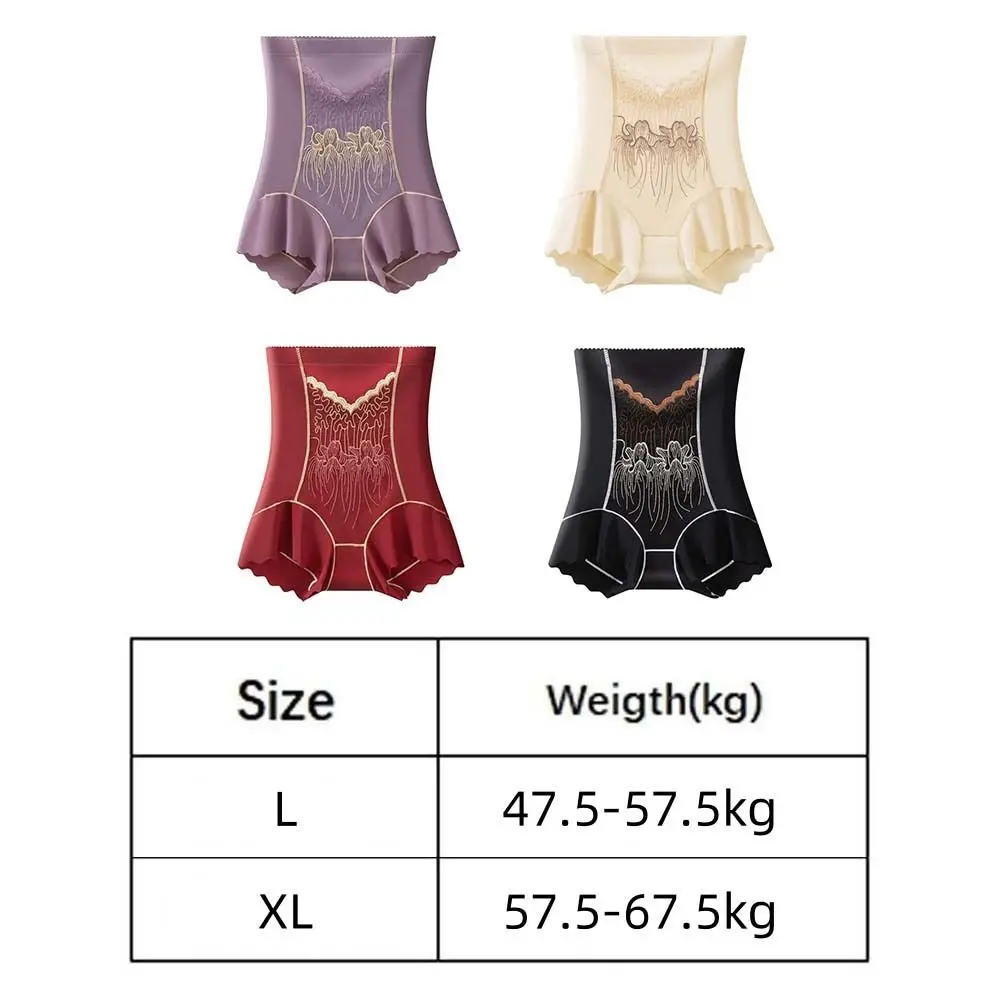 Cintura alta pós-parto corpo shaper bordado flor shapewear bunda levantador briefs barriga contração calcinha floral