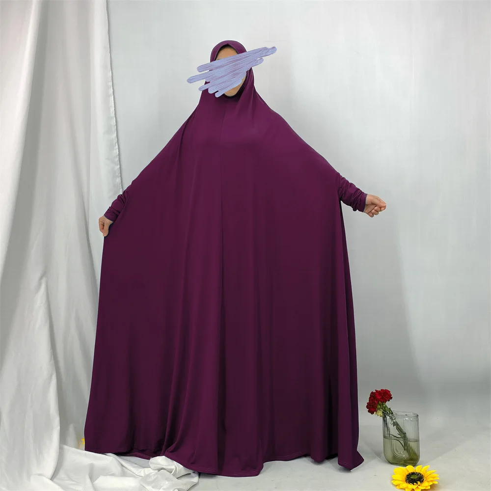 

Middle Eastern Muslim New Fashion Hooded Dress Dubai Arabian Elegant Robe Women Long Loose Maxi Dress Abaya Robe