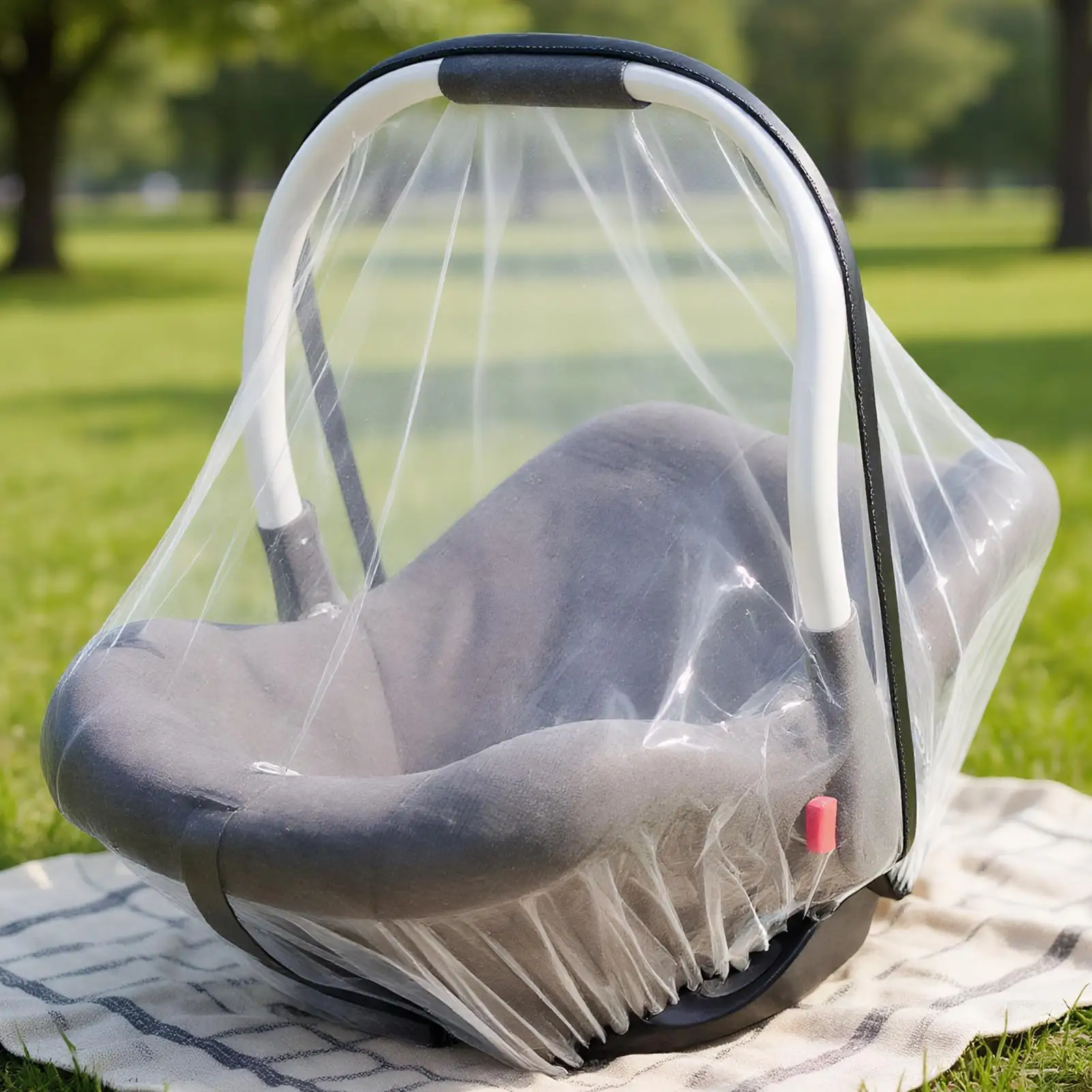Bassinet Fly Net Cover Baby Fly Protection Net For Stroller Fine Mesh Elastic Barrier With Storage Bag For Cradles Bassinets Car