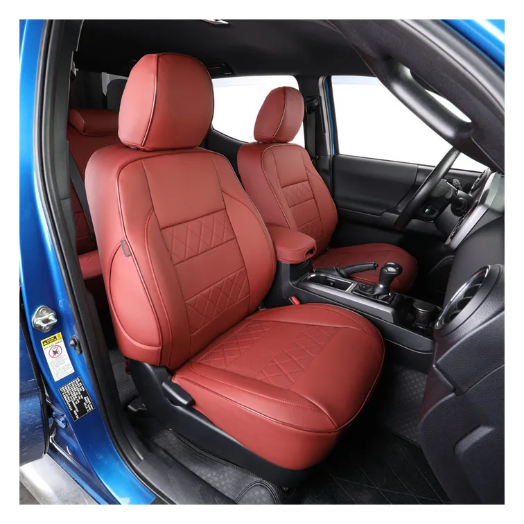 

Anti-slip Car Seats Cover Wholesale Custom Logo Leather Car Seat Cover 11pcs Full Seat Covers Set for Toyota Tacoma 2005-2024
