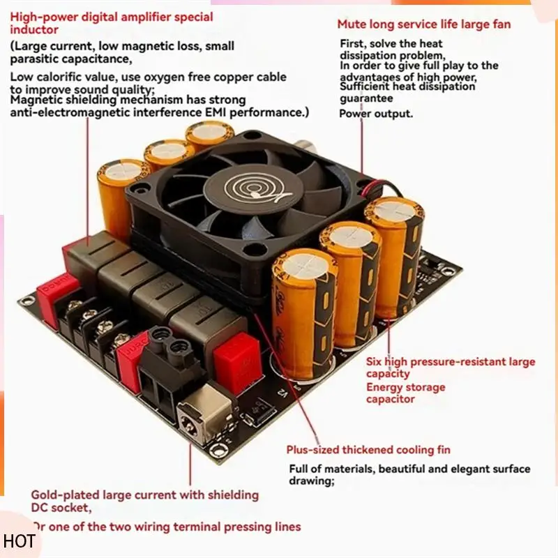 News ZK-6002 Audio Amplifier Board 2.0 Stereo With High And Low Frequency Modulation 600W+600W TPA3255