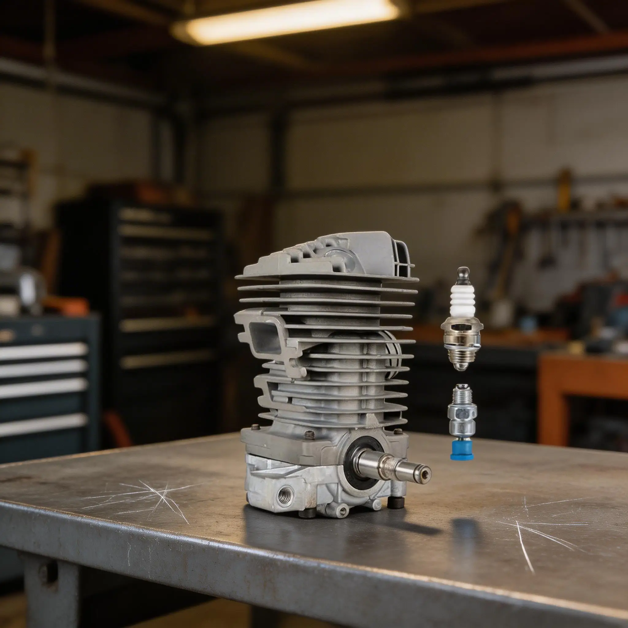 

1 шт. цилиндр 49 мм для поршневого комплекта с поршнем и свечой зажигания для бензопил MS390, MS290, MS310, 029 и 039, аксессуары для газонокосилок