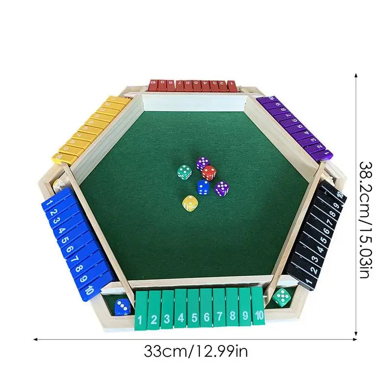 Cierra la caja juego de dados juegos de mesa de madera juego Digital juguete impresión acrílica interacción entre padres e hijos capacidad de