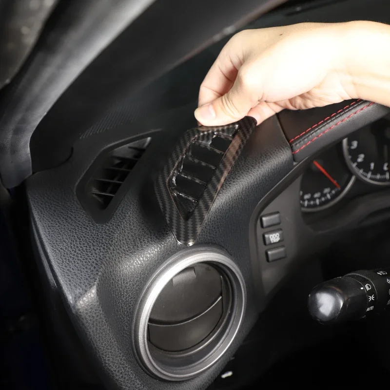 

Carbon Fiber /Red Dashboard Side Air Outlet Trim Air Conditioner Grille for Toyota 86 Subaru BRZ 2012-2020 auto accessories