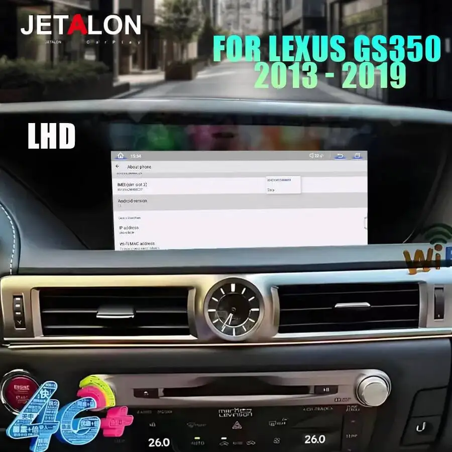 For Lexus GS GS350 2013-2019 LHD RHD 12.3