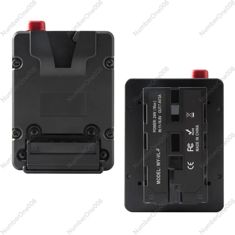 V Mount V-Lock Battery to NP-F F550 F570 F750 F970 Dummy Battery Converter Plate D-Tap for LED Light Monitor V-Mount