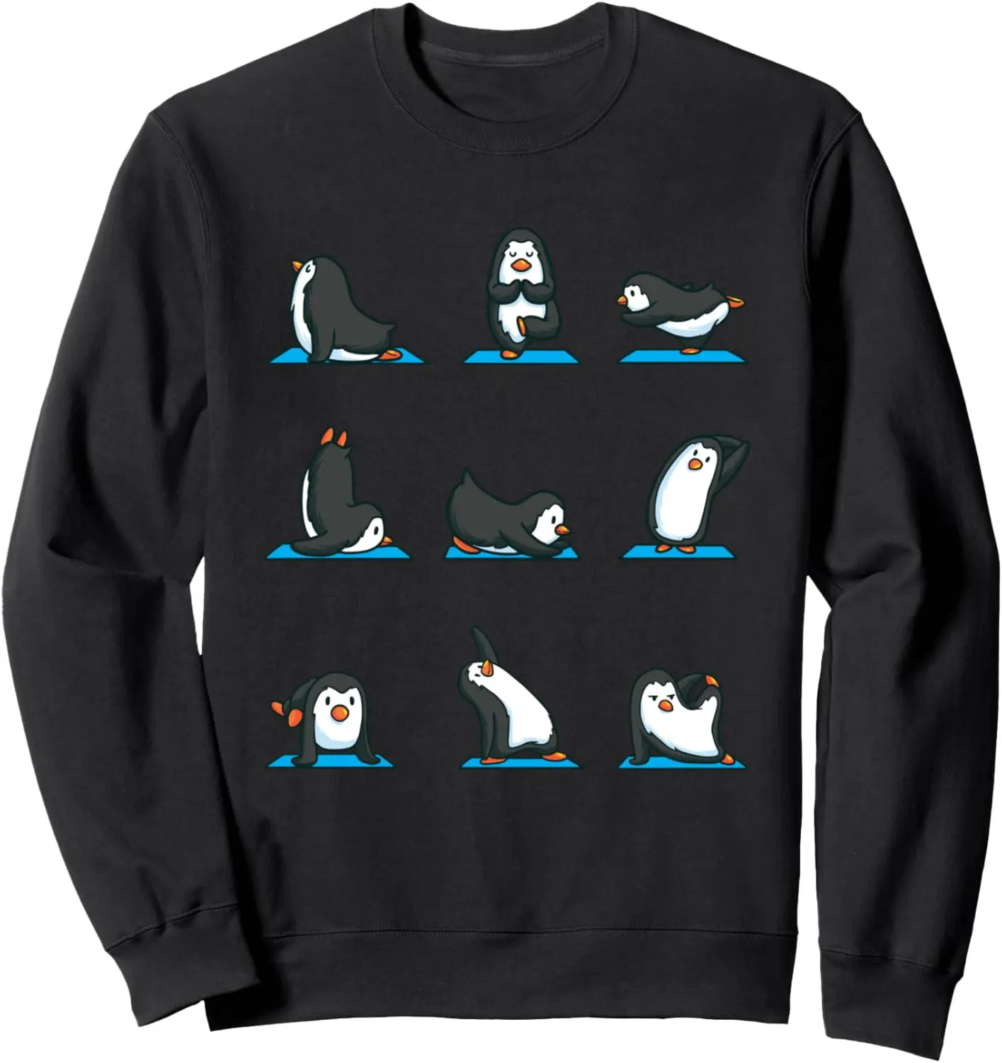 Funny Penguin Shirt For Girls Women Yoga Meditation Gym Gift Sweatshirt