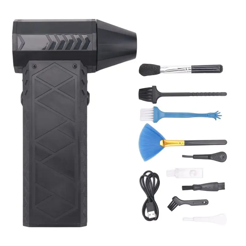 AB47-Violent Blower Mini Air Blower 130000 RPM Brushless Handheld 3 Wind Speeds Black