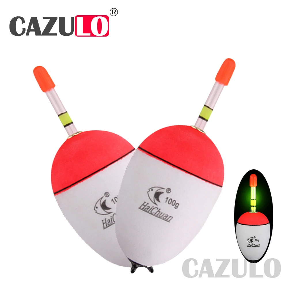 

2pcs/lot Floating Fishing Float Stick Foam Plastic Stick Bobber Buoyancy EVA 10-100g Accesorios De Pesca Mar Carp Fish Equipment