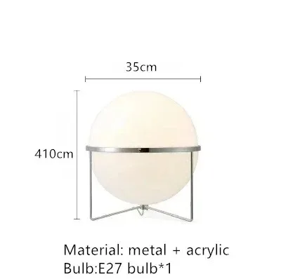Nordic LED Garrault Delord Vloerlamp Chroom Metaal Wit Acryl Bal Vloerlamp Woonkamer Hotelkamer Bank Decoratie Lamp