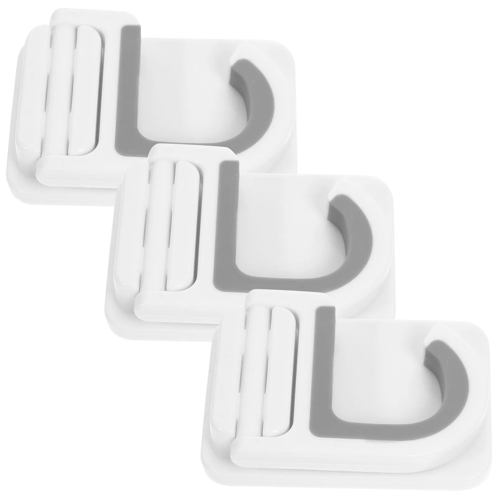 3pcs Wall-Mount Broom Organizer Clips – Adhesive Hooks for Mop, Broom & Cleaning Tools Storage