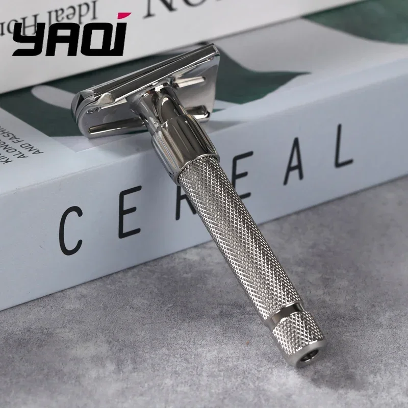 Yaqi Torqx Stainless Steel Slant Adjustable Safety Razor - Comfortable Grip Smooth Shaving Experience