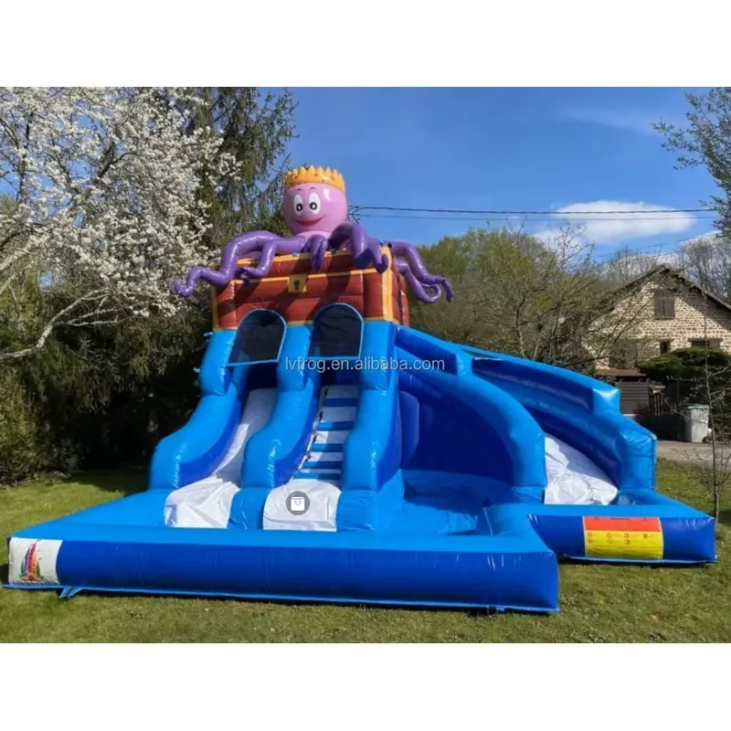 Giant Inflatable Slide Octopus Inflatable Swimming Pool Slide Inflatable Water Amusement Park Used Octopus Bouncer Pool Sides