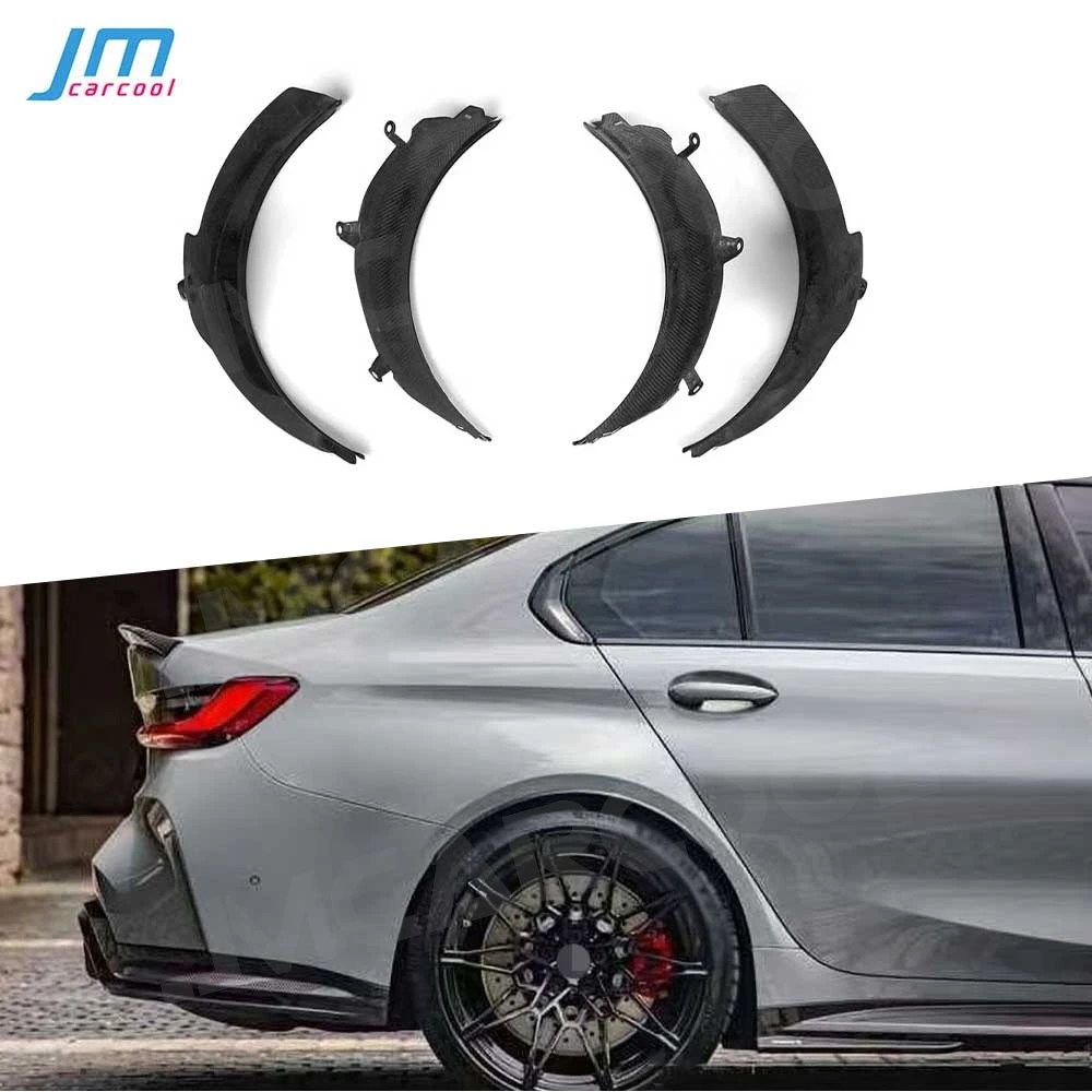 

Dry Carbon Fiber Car Side Spats Wheel Arch Trim for BMW 3 Series M3 G80 G81 2021+ FRP Wheel Fender Covers Body Kits 4pcs