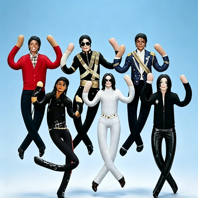 Nouvelle figurine en peluche Michael Jackson, style tendance, accessoire de cosplay, décoration de chambre, avec articulations mobiles, cadeau