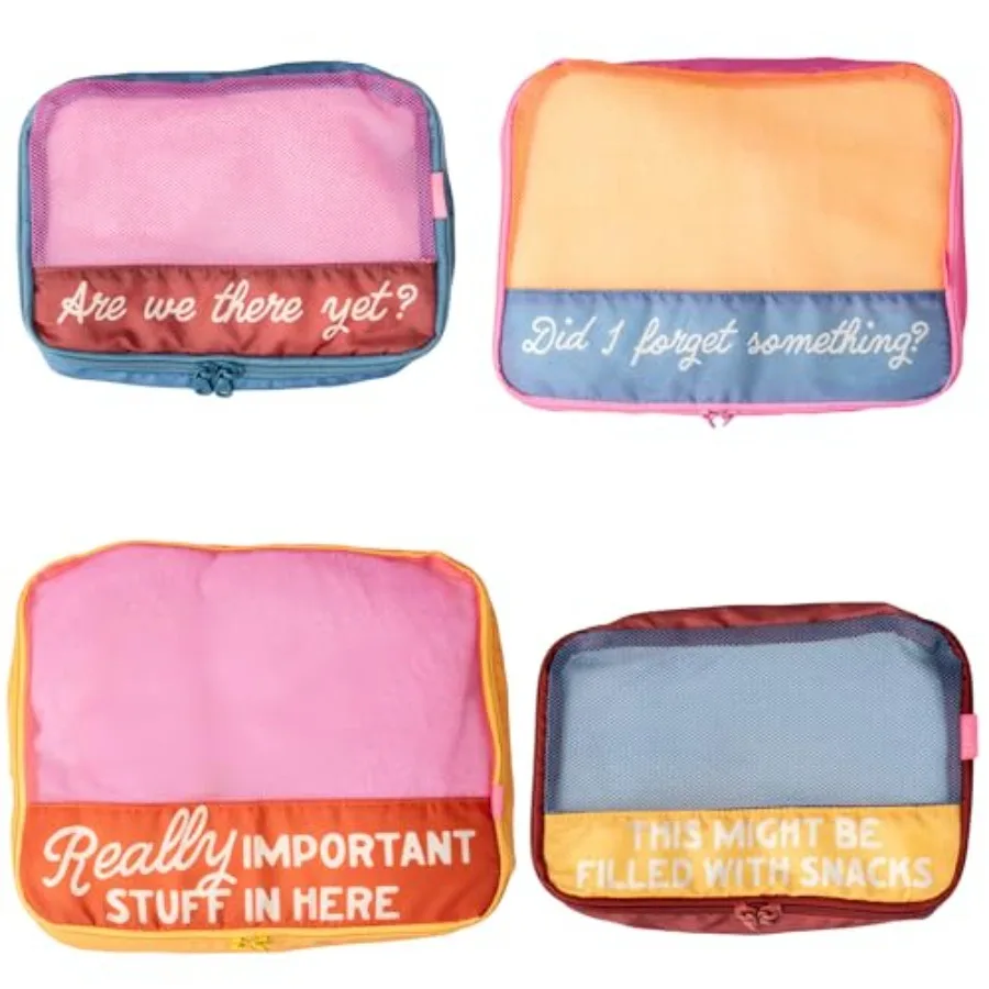 

Getaway Polyester and Mesh Packing Cube Set, Includes 4 Foldable Luggage Organizers in Various Sizes