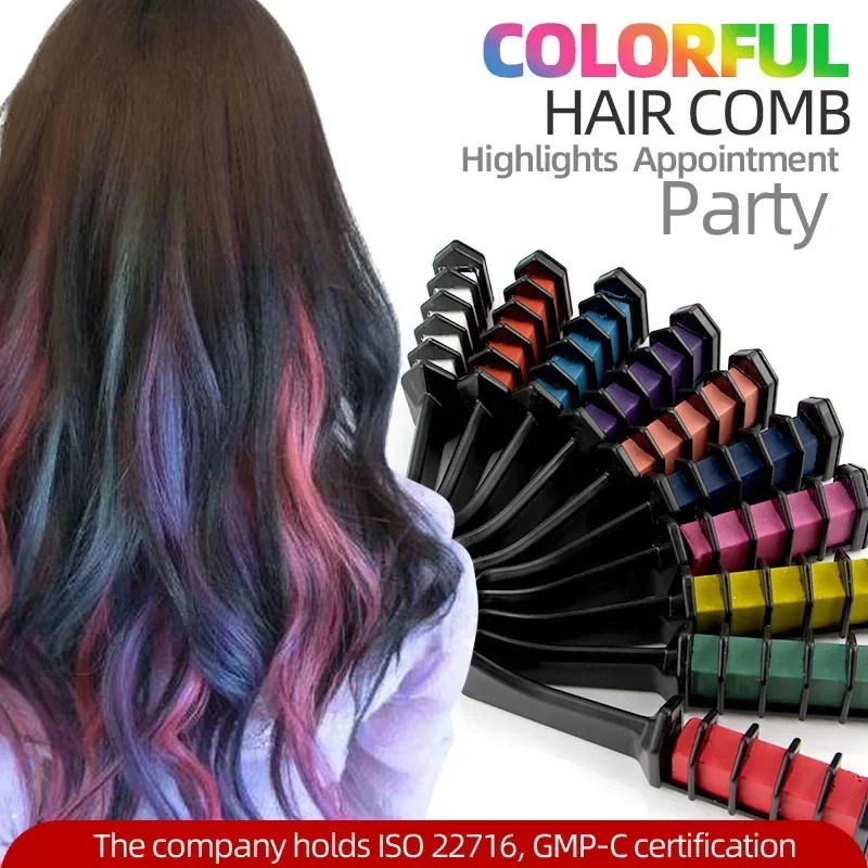 10/6/1 pcs Hair Chalk Mascara Pro Crayons For Hair Temporary Hairs Dye Colorinng Hair Chalk Gray Hairs Dye Hairs Color Brushes