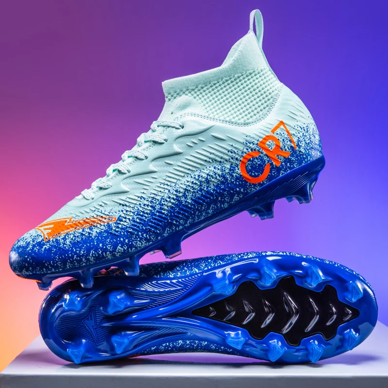 

Новые мужские футбольные бутсы, кроссовки с высоким берцем, нескользящие футбольные бутсы для футзала, высококачественные футбольные бутсы, бутсы для тренировок в помещении, хит продаж FG/TF