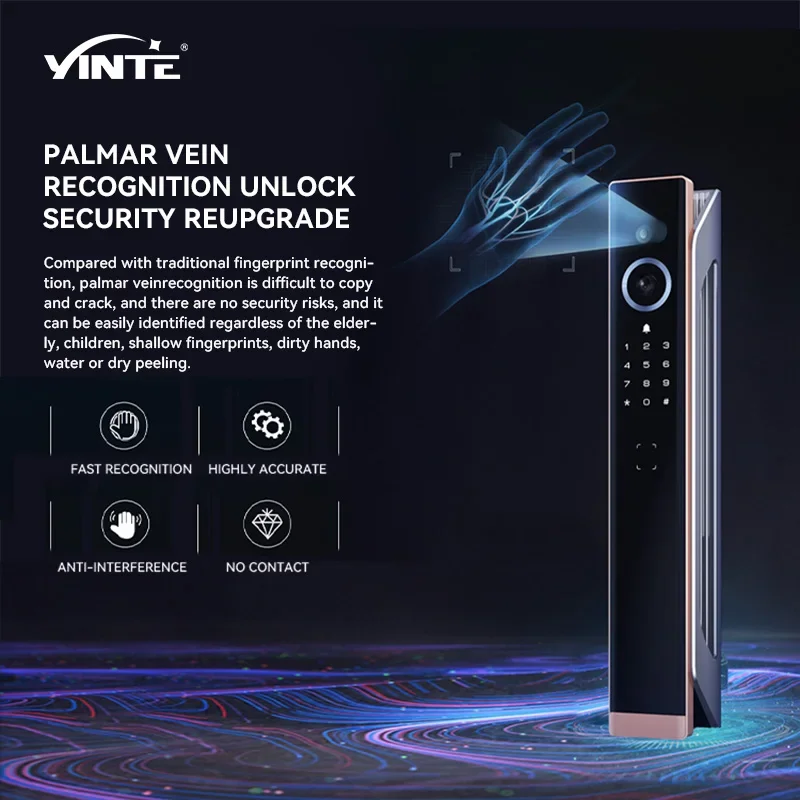 High quality Fully Automatic Video Intercom Face Recognition Smart Door Lock With Camera Digital Keyless Smart Digital lock