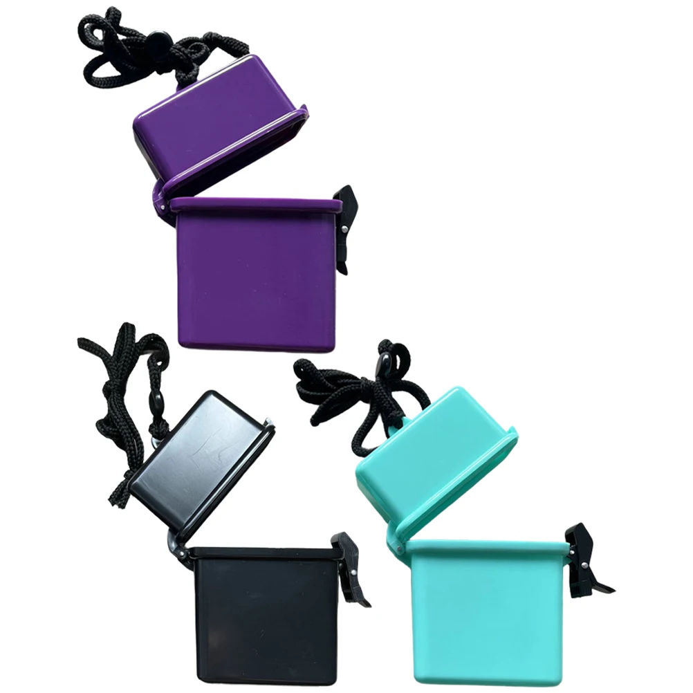 

3pcs Waterproof Key Box Cigarette Case Storage Container Plastic Portable Box for Men Sturdy Design Moisture Protection