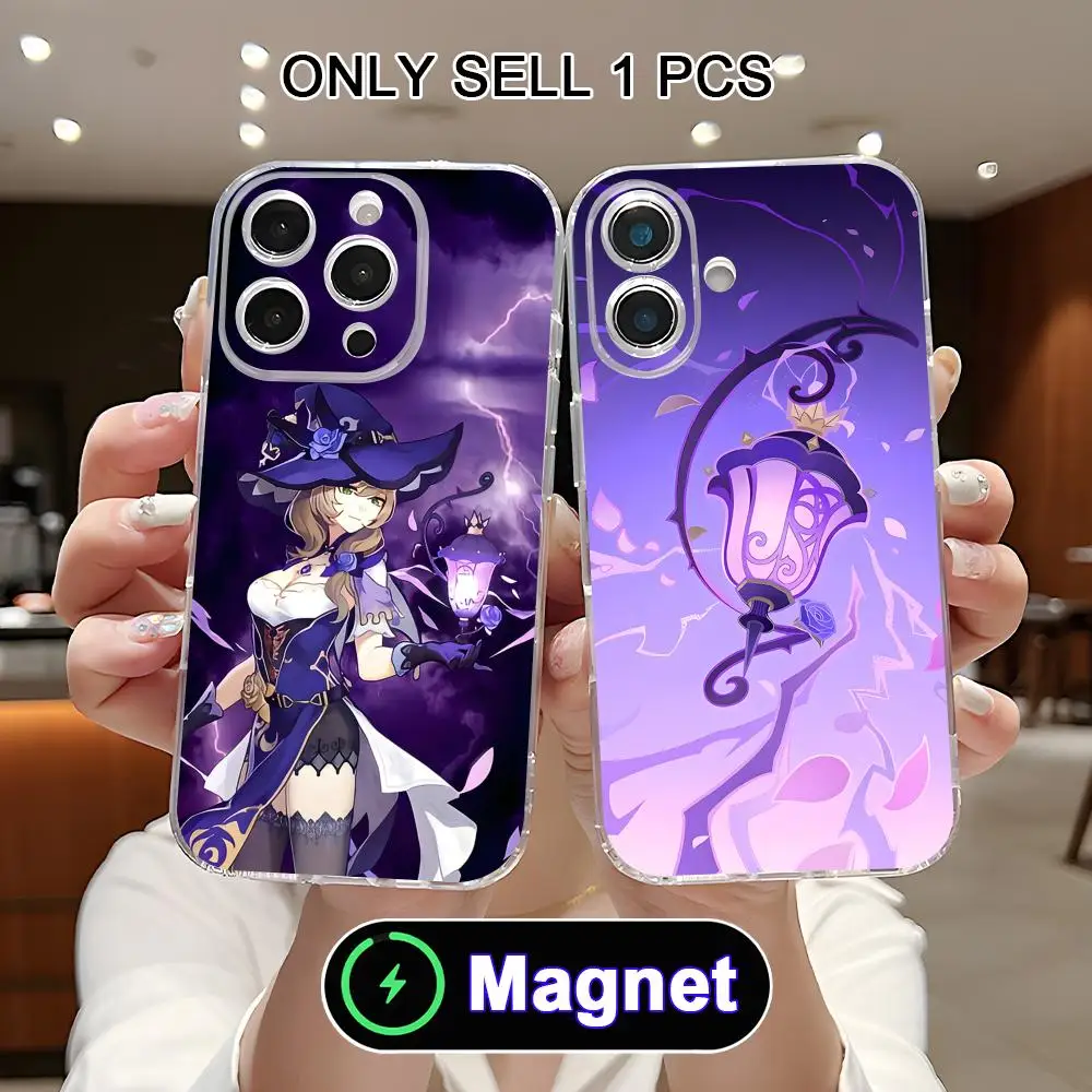 

Game GI Lisa Phone Case for iPhone 17 16 15 14 13 12 11 Air Pro Max Plus Mini Soft TPU Clear Magnet Cover