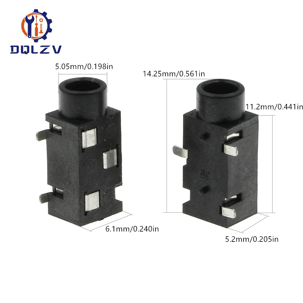 3.5 MM Headphone Jack Audio Jack PJ-320 3Pin Female Connector SMD Stereo Headphones PJ-320B