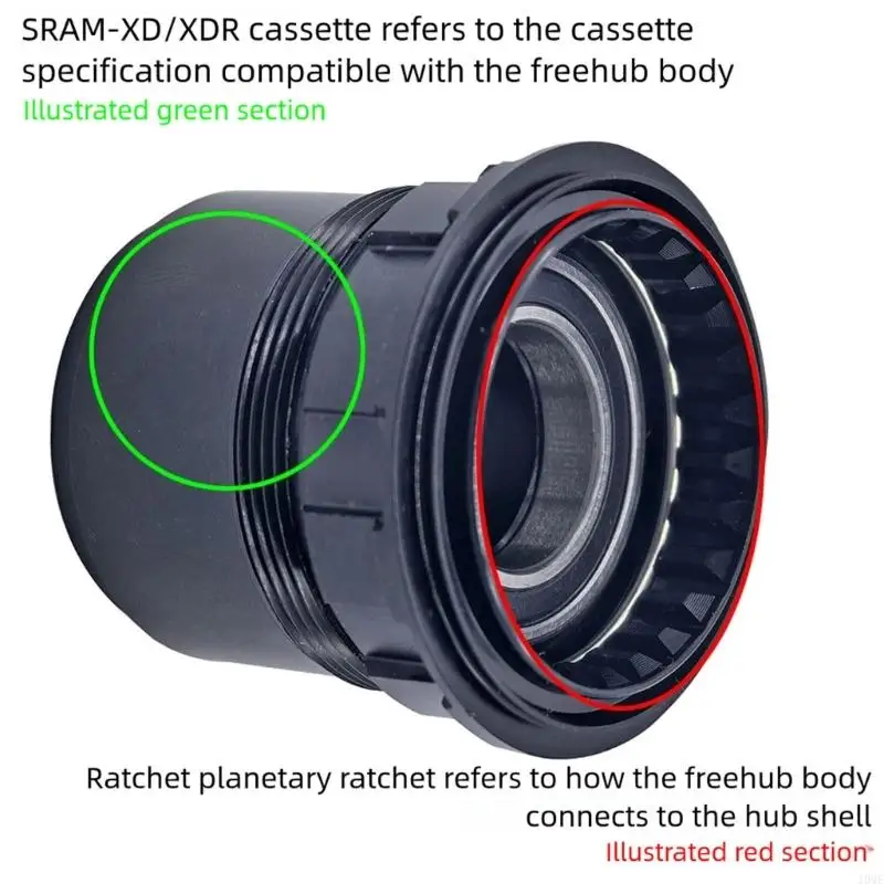 

26T Road Bike Freehub Body Light Weight Aluminum Alloys Bicycles Hub Body 11/12 Speed Freehub Base Easy to Install JOME