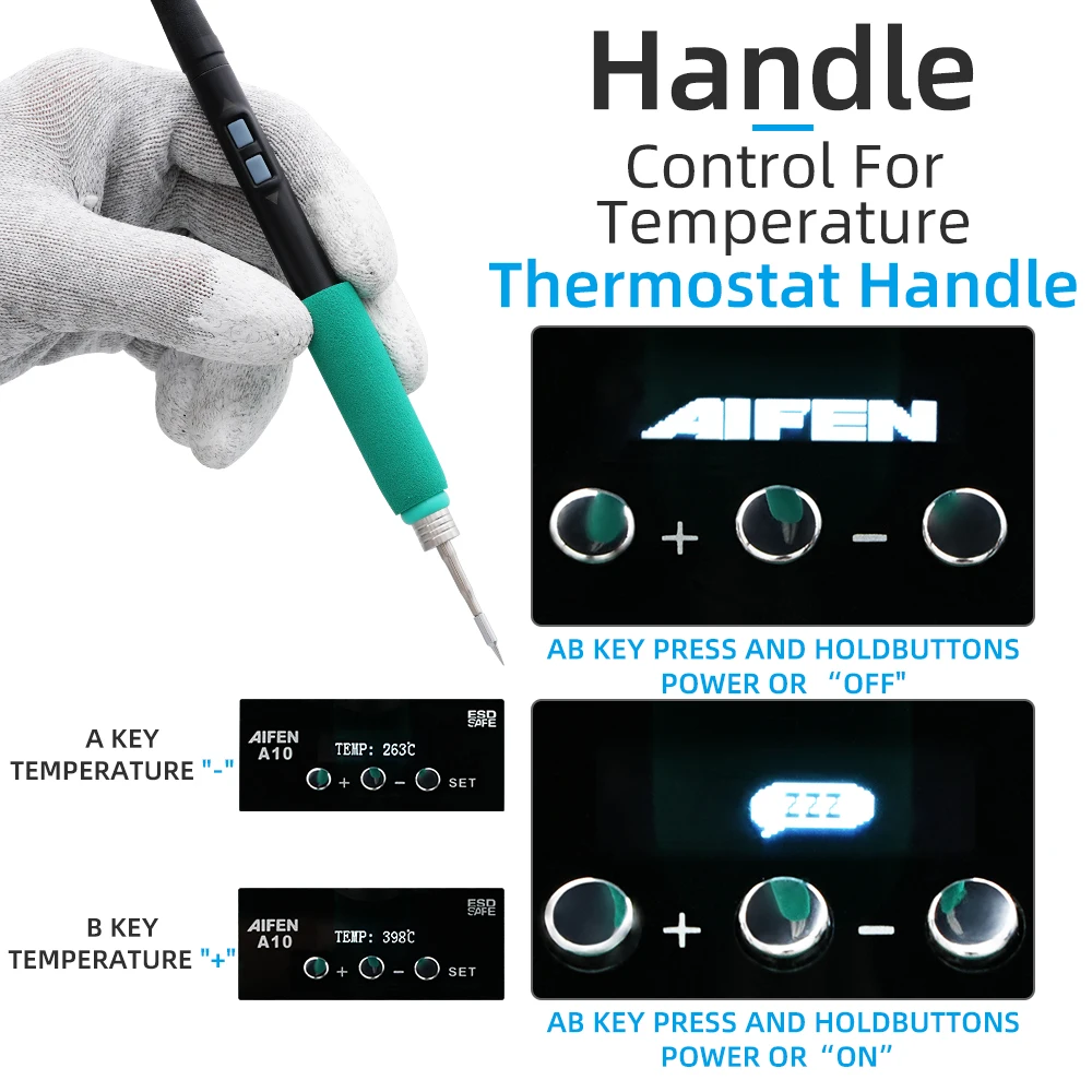 AIFEN-A10 Soldering Station Compatible With T115/T210/T245 Handle 75W Mini Soldering Rework Station For BGA PCB Repair Tools