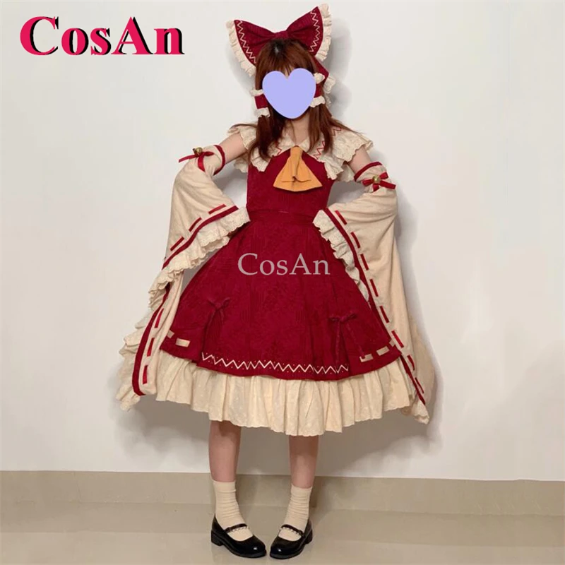 

CosAn Anime Game Touhou Project Hakurei Reimu Cosplay Costumes Gorgeous Elegant Sweet Dress Activity Party Role Play Clothing
