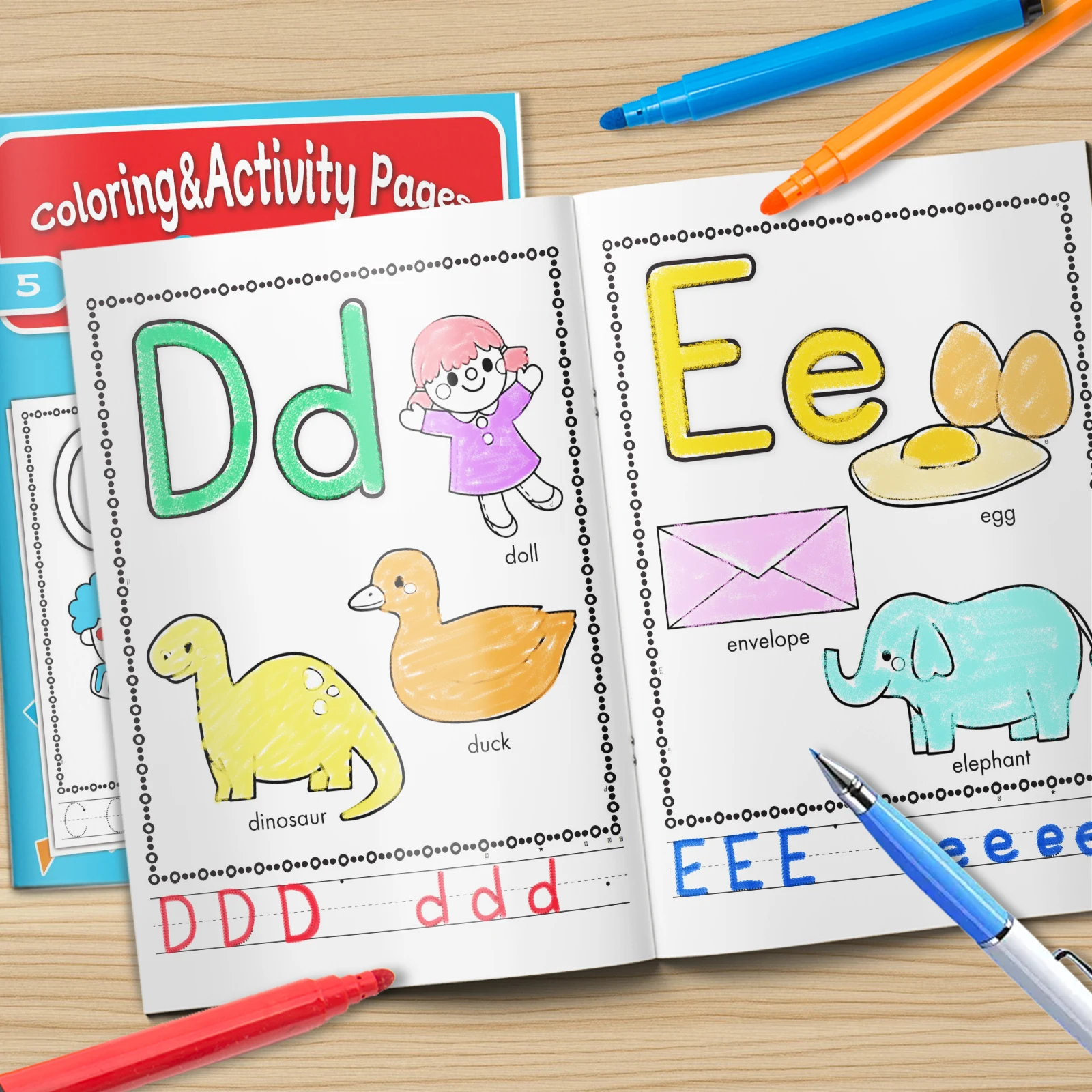 Kids Alphabet & Numbers Practice Workbooks- Joyful ABC Learning Book with Interactive Games for Kids Ages 3-6
