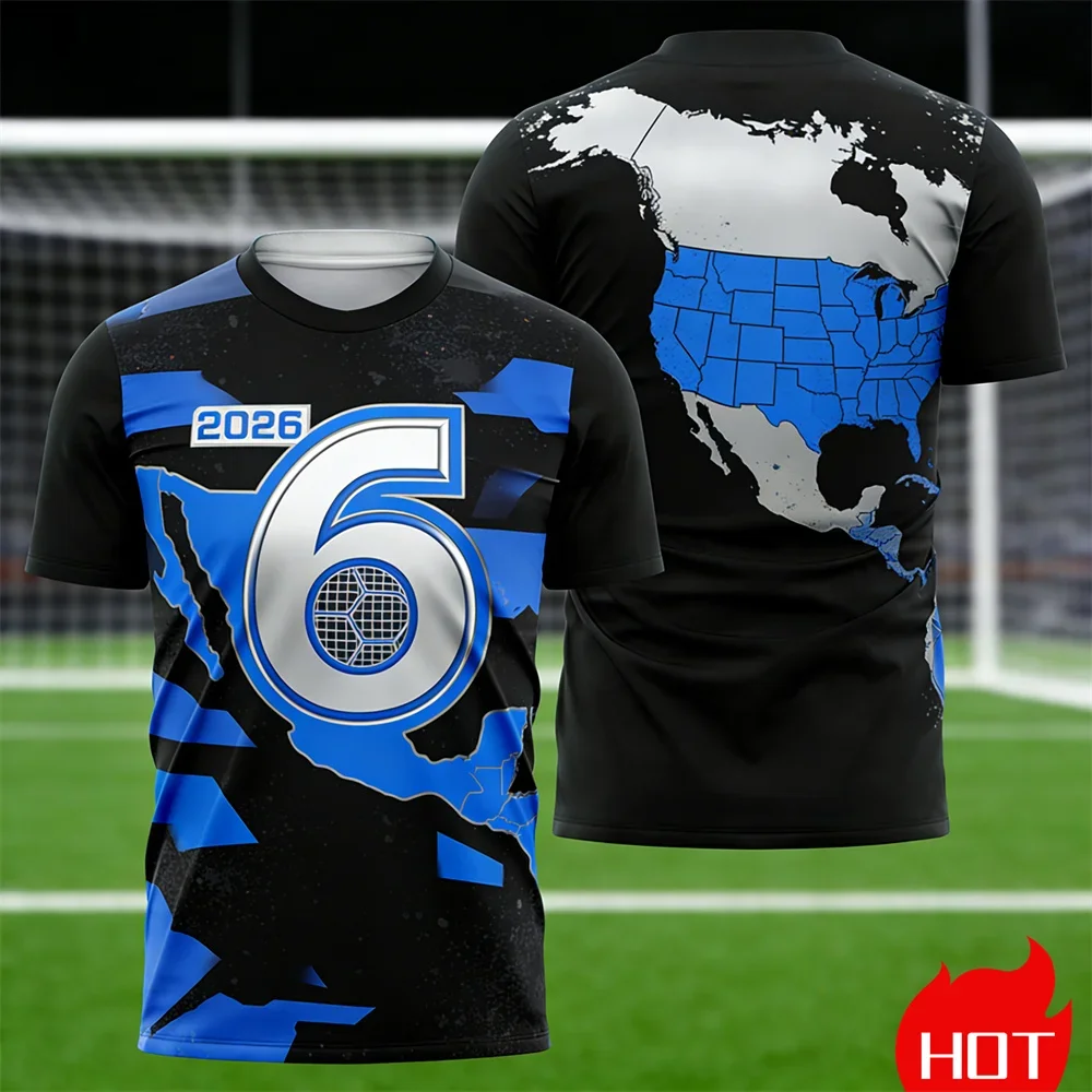 Sommer Herren Fußball T-Shirt 3D-Druck Grafik Lässige Mode Sport Kurzarm T-Shirts Outdoor Mode Kinder Tees Tops
