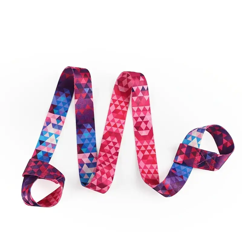 

Multifunctional Comfortable Durable Polyester Cotton Yoga Belt High Quality Adjustable Nylon Yoga Mat Stretch Yoga Strap