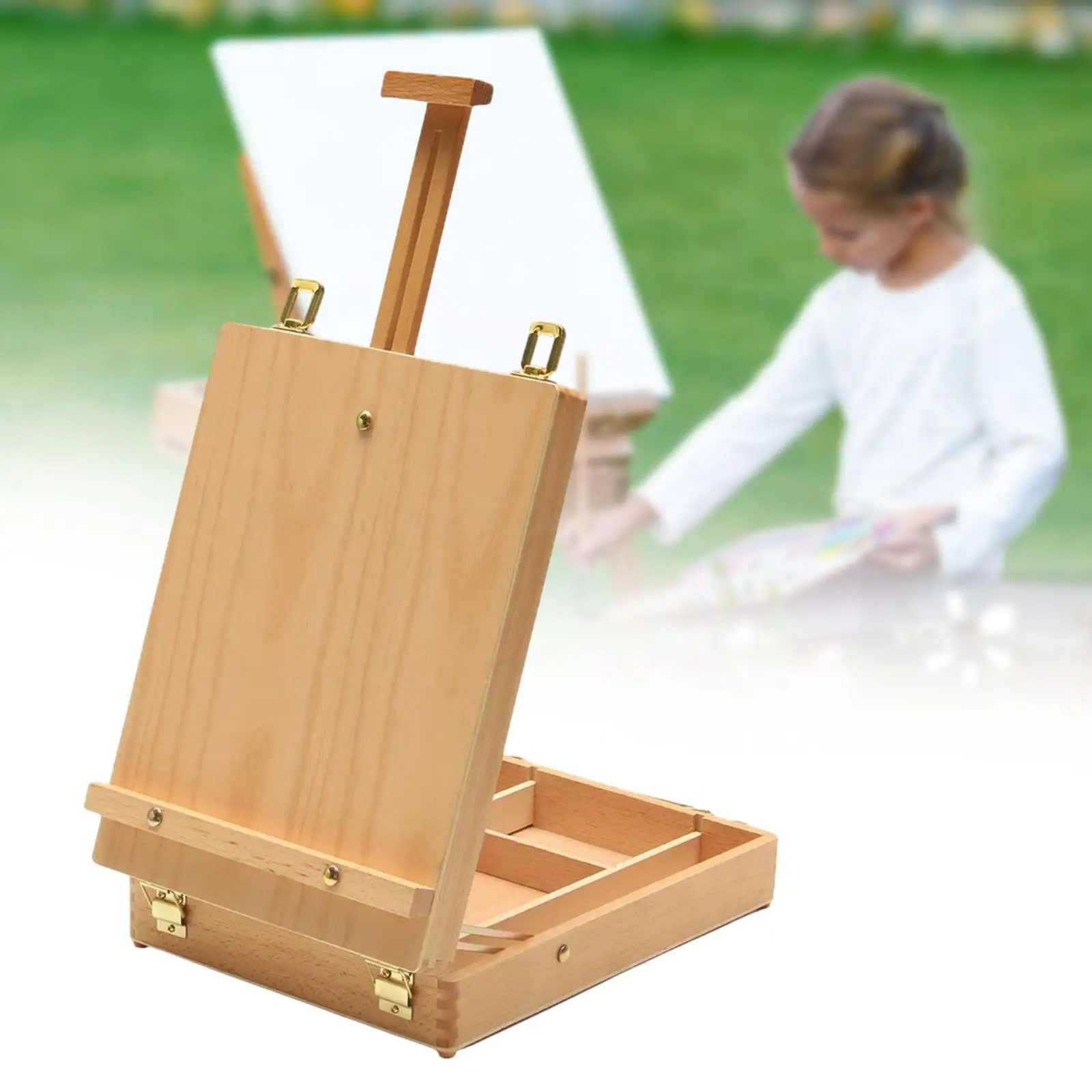 Table Easel Desktop Sketch Box Supplies Sketching Box Easel Desktop Art Easel for Artist Studio Beginner Student Painting