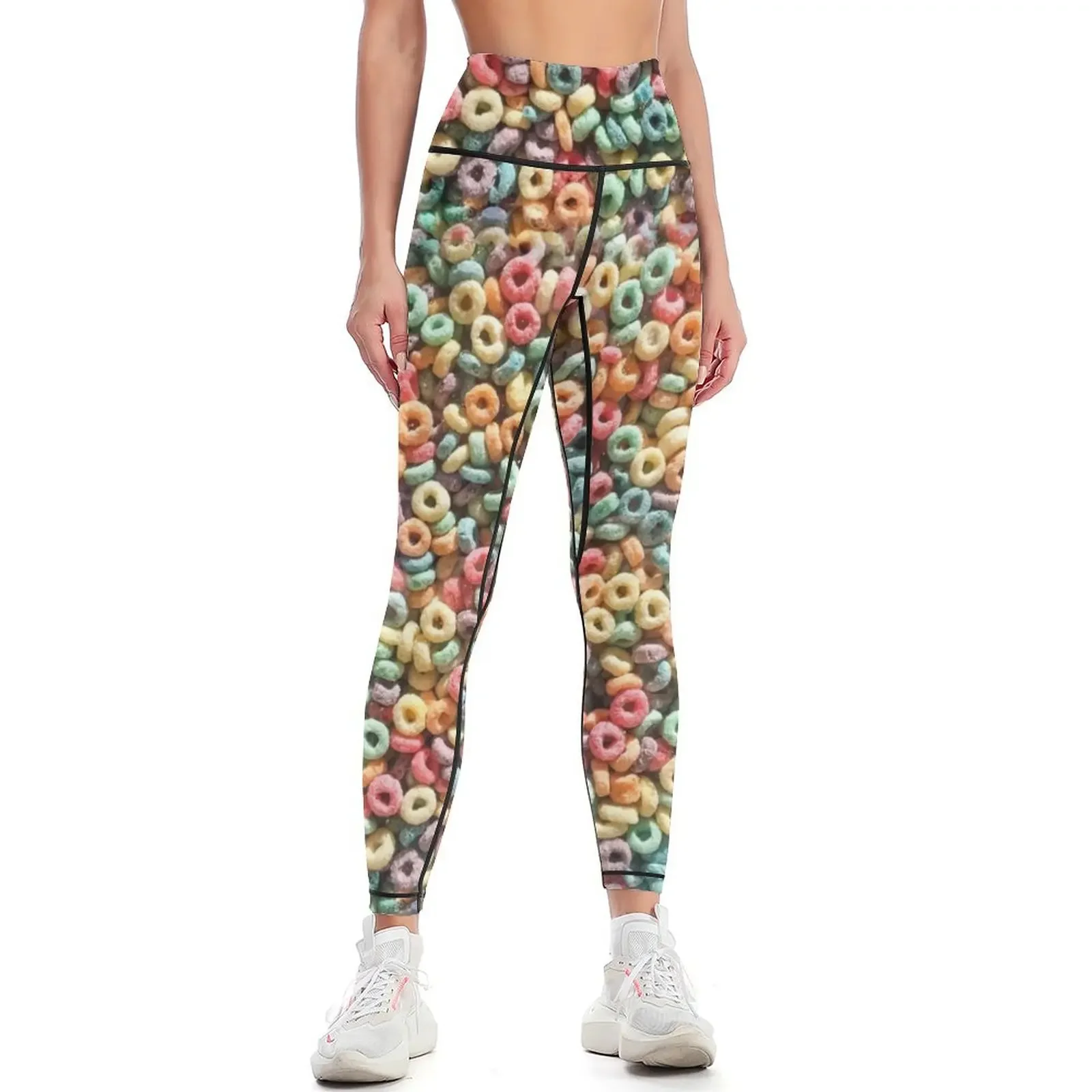 

Cereal Loops Bright and Colourful Design Leggings sports for gym Leginsy push up Training pants gym wear Womens Leggings