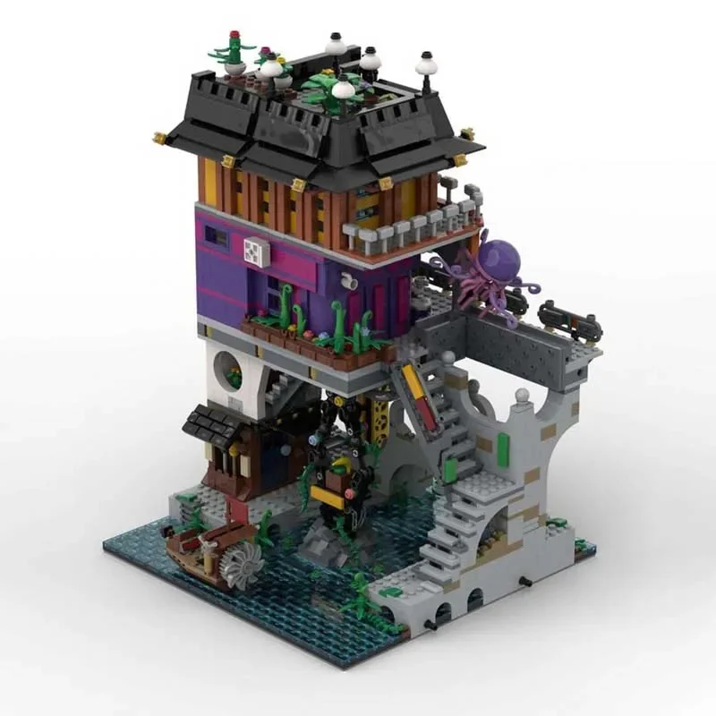 Pirate Fortress Moc Building Blocks Modular City MOC Building 01 Model Technology Brick DIY Assembly Construction Holiday Toy