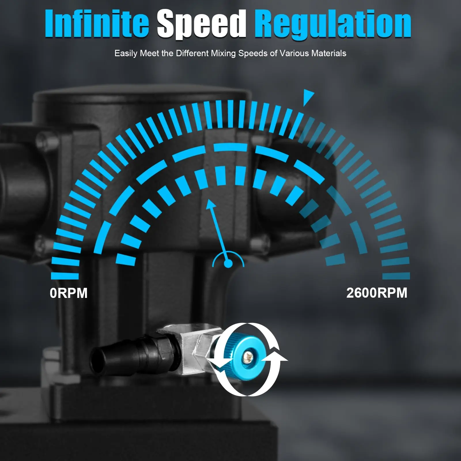 Tbvechi Pneumatic Paint Mixer, 5 Gallon Pneumatic Paint Coating Mixer Stainless Steel Automatic Agitator Dispenser for Industria